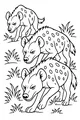 Spotted Hyenas Stalking Through the Grass