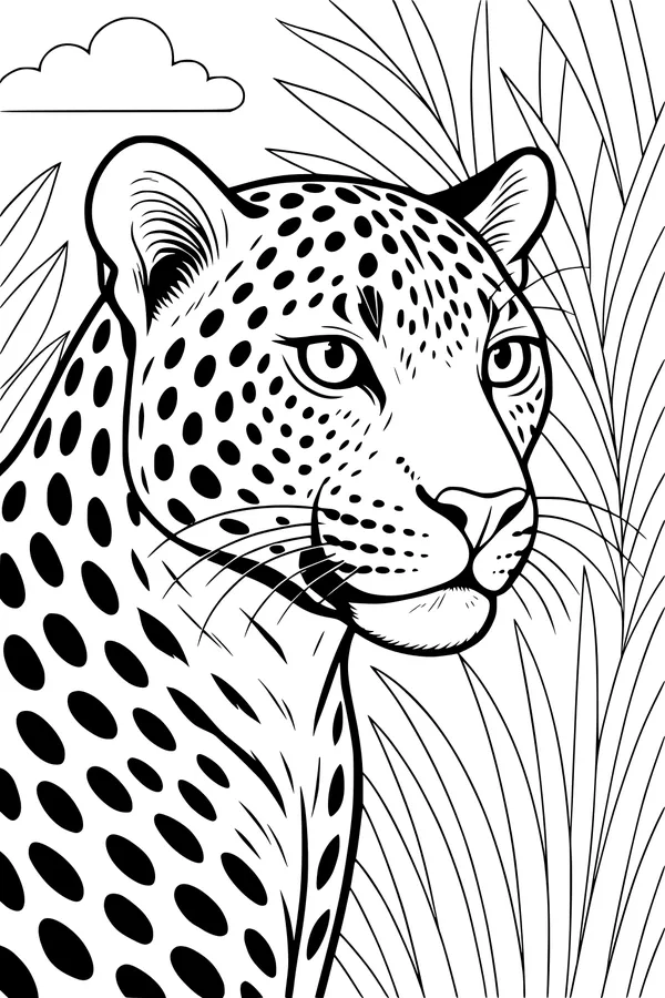 Speckle the Leopard in Tall Grass