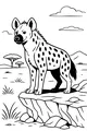 Spotty Hyena Watches the Wild Plain