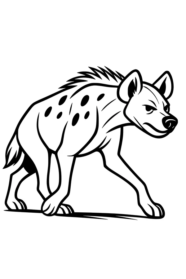 Spotted Hyena on a Wiggly Walk