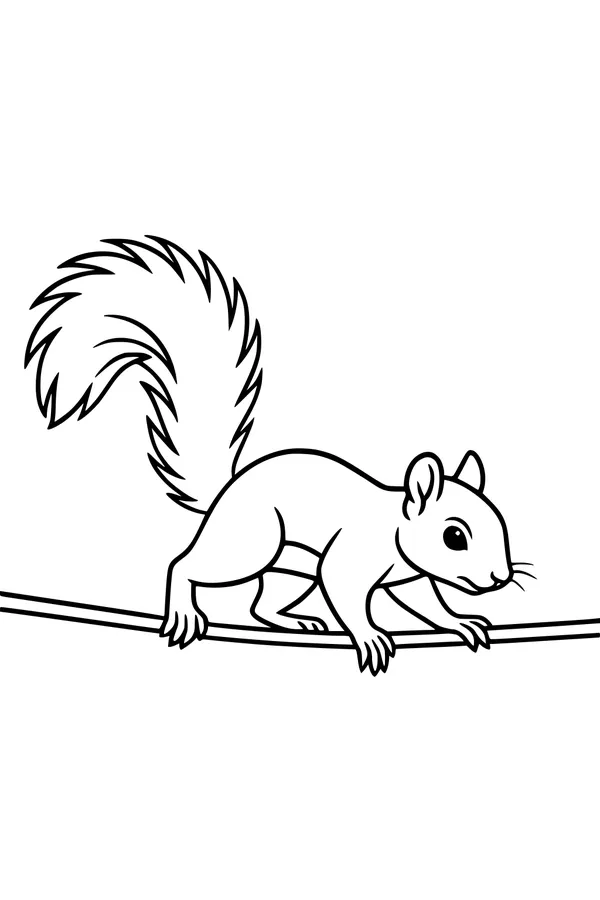 Sammy Squirrel Balances on the Wobbly Branch