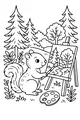 Squirrel Paints the Forest Trees