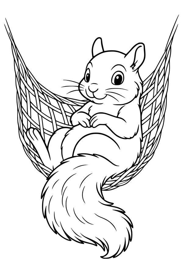 Sunny Afternoon Squirrel in a Hammock