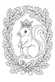 The Woodland Squirrel and Her Leafy Crown