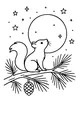 Squirrel Dreams Beneath the Starry Moon