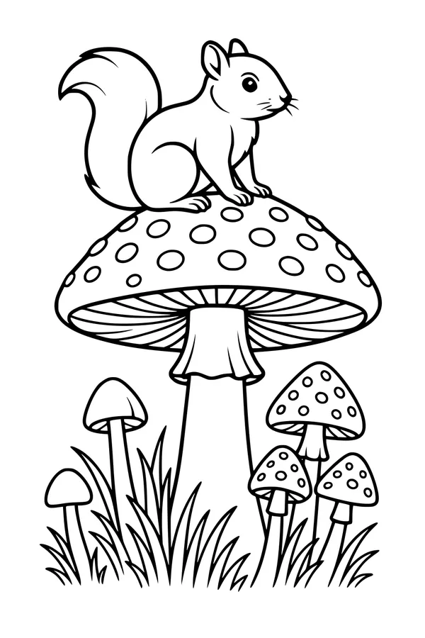 Squirrel Queen of the Mushroom Forest