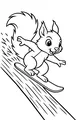 Speedy Squirrel Surfs the Tree Trunk