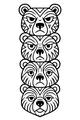 Grumpy Bear Totem Stack