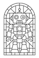 Stained-Glass Robot Buddy
