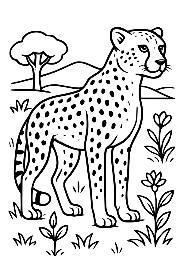 Spotted Runner in the Warm Savanna