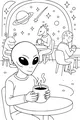 Starlight Cafe with Friendly Aliens