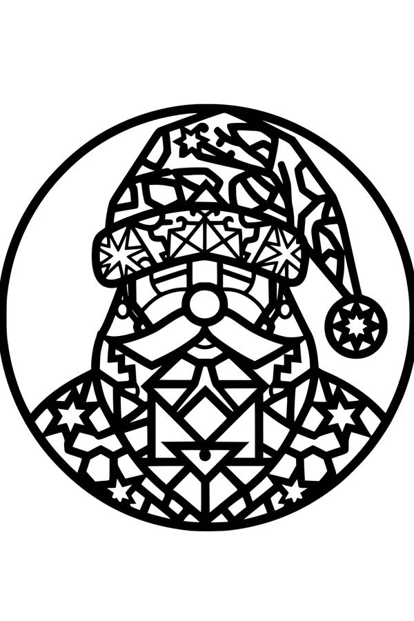 Starry Mosaic Santa