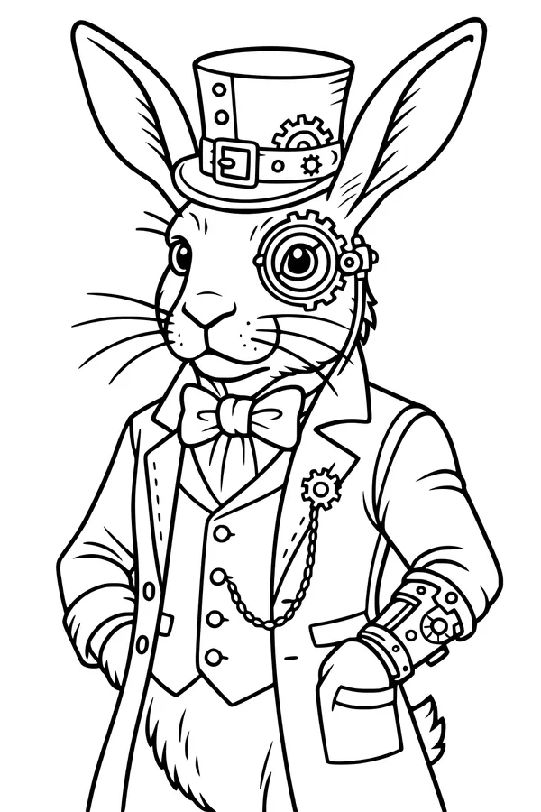 Professor Whiskers in His Steampunk Suit