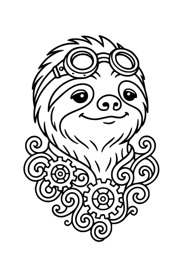 Sammy the Steampunk Sloth Engineer