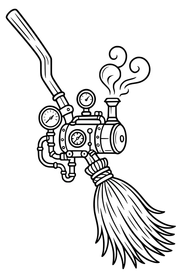 Steam-Powered Witch Broom