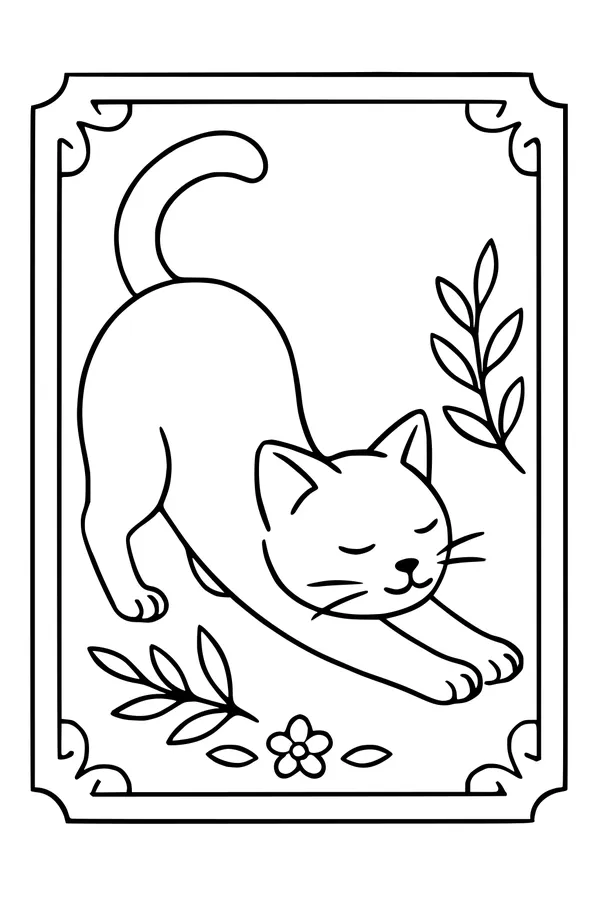 Sleepy Cat’s Morning Stretch