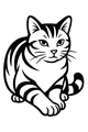 Stripey Cat Sitting Still