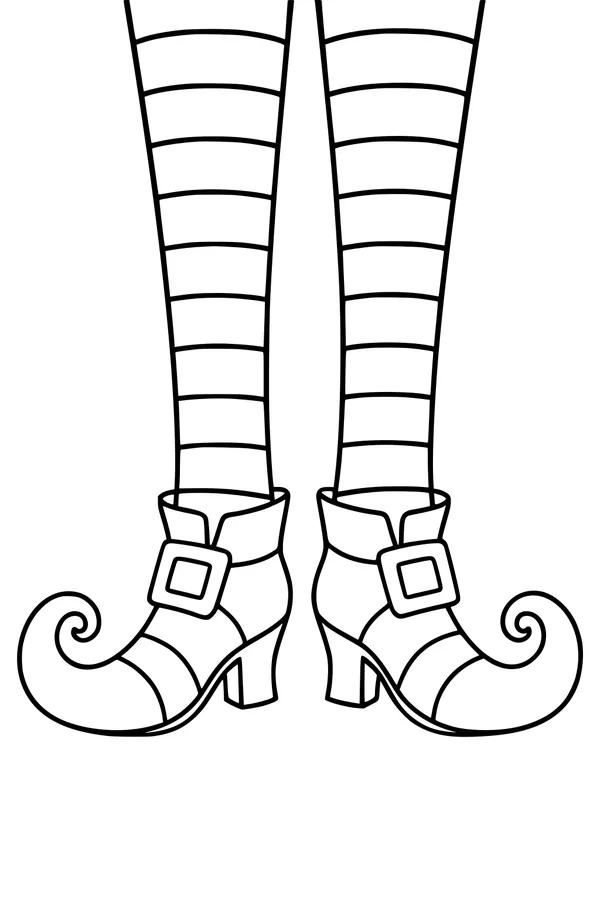 Striped Stockings and Swirly Witch Boots