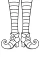 Striped Stockings and Swirly Witch Boots
