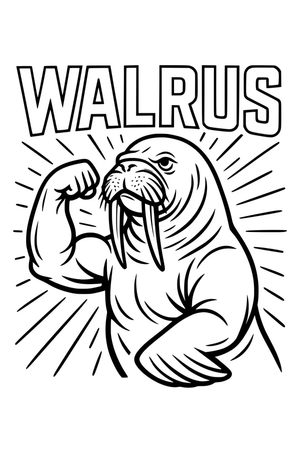 Mighty Walrus Shows Off His Muscles