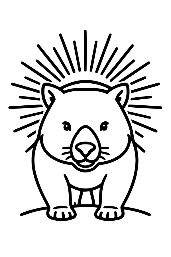Sunburst Wombat on the Hill