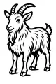 Fluffy Billy Goat with Wiggly Horns