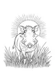 Mr. Warthog Greets the Morning Sun