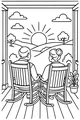 Porch Rockers at Sunset