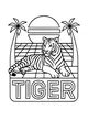 Sunset Lounge with a Striped Tiger
