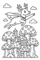 Super Deer Soars Over Mushroom City