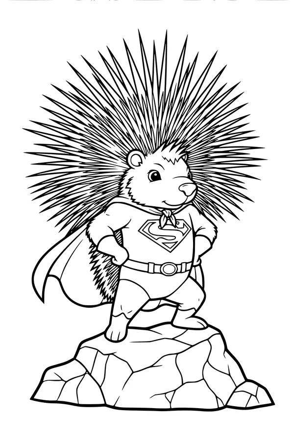 The Mighty Porcupine Hero Strikes a Pose
