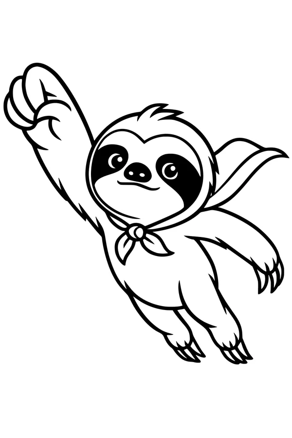 Super Sloth Soars Through the Sky