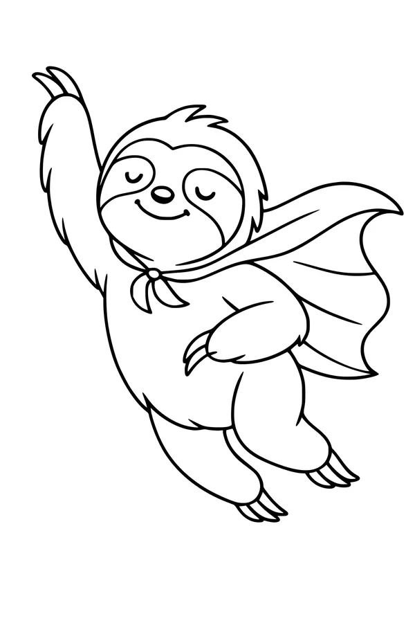 Super Sloth Soars Across the Sky