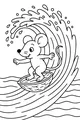 Mouse Surfs The Splashy Walnut Wave