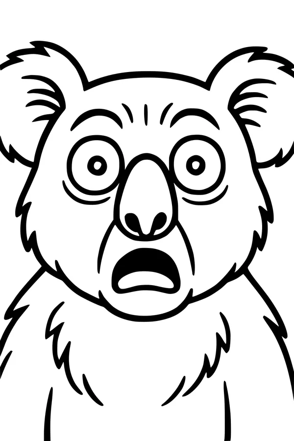 Surprised Koala in the Bushes