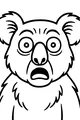Surprised Koala in the Bushes