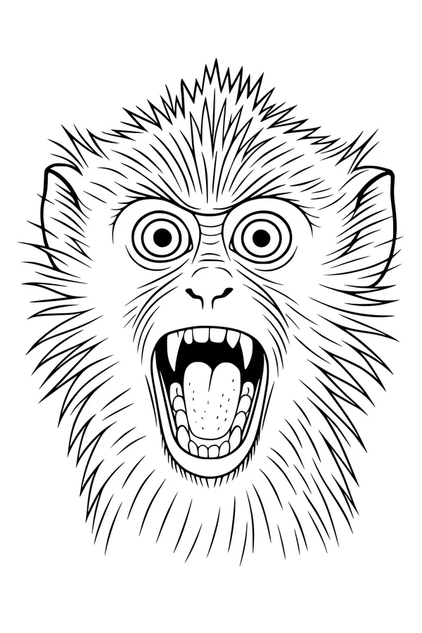 Wow! Monkey Makes a Wild Face