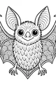 Bright-Eyed Bat Swoops Through Swirly Night