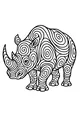 Swirly Rhino in a Tangle