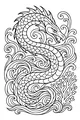 Free Sea Serpent Coloring Page - Kraken Monster in Ocean Waves (Printable PDF)