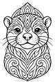 Swirly Whiskers Otter Portrait
