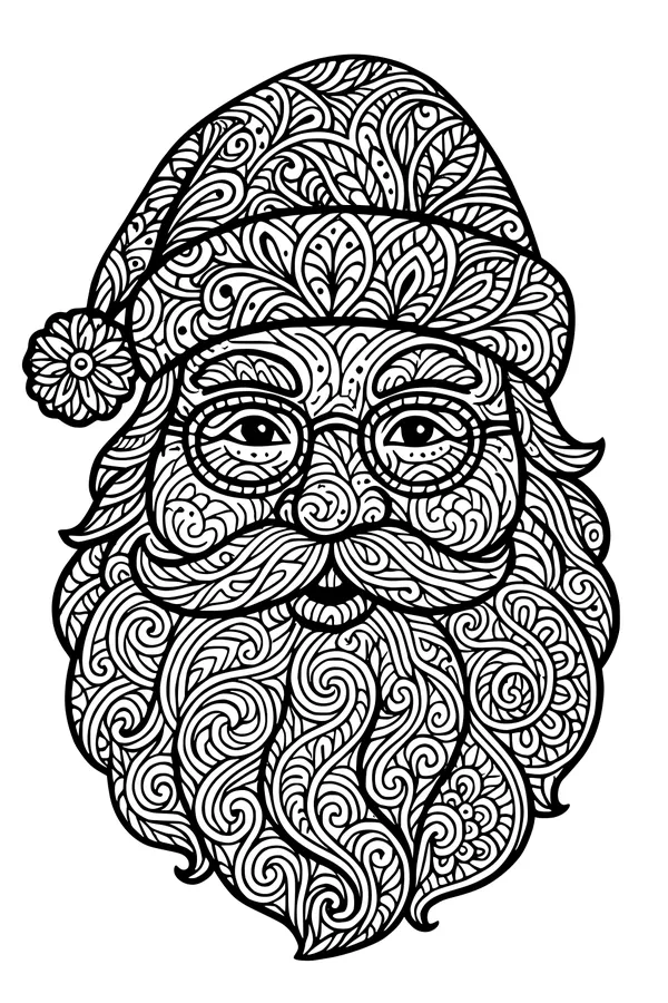 Swirly Santa and His Big Beard