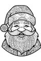 Jolly Santa in Swirls