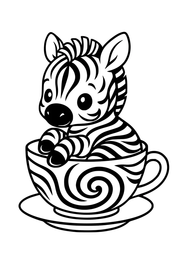 Teacup Zebra Peekaboo