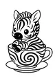 Teacup Zebra Peekaboo