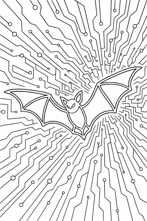 Bat Soars Through the Zooming Night Sky