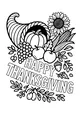 Harvest Cornucopia Thanksgiving Greeting