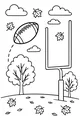 Autumn Football Kick by the Goalpost
