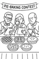 Thanksgiving Pie Judges at Work
