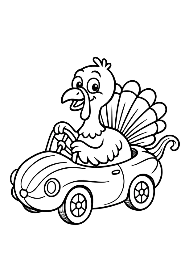 Turkey Driver on Thanksgiving Lane